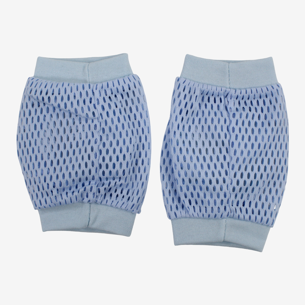 Baby Knee Mesh Pads – Light Blue with Cherry Design