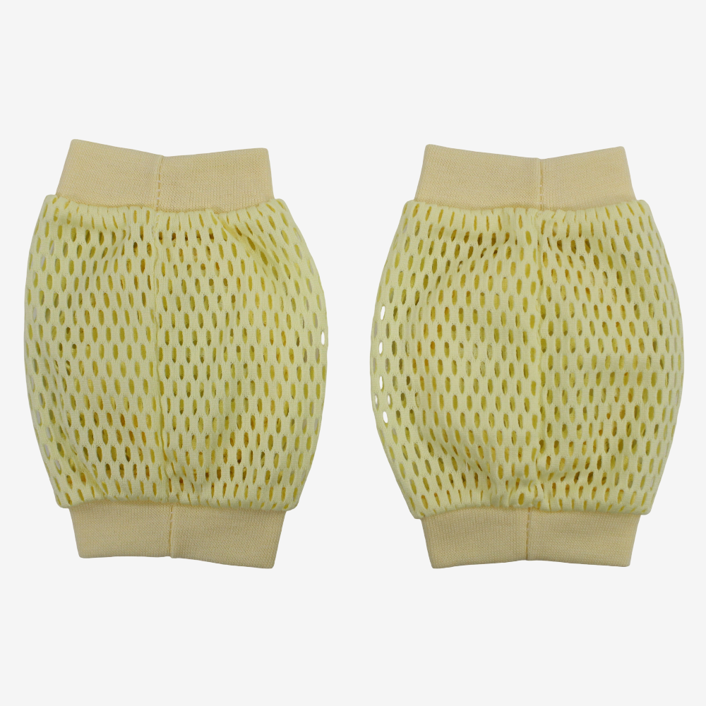 Baby Knee Mesh Pads – Yellow with Bear Design