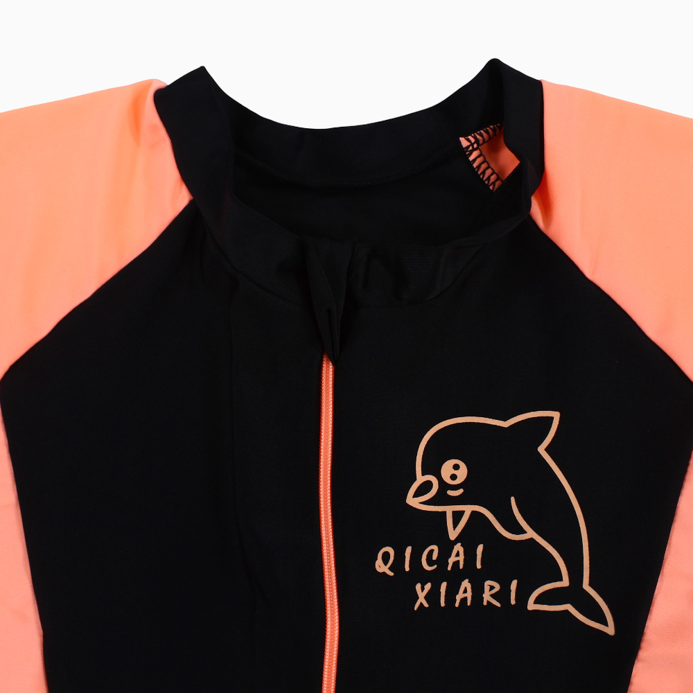 Girls Overall Swimsuit - Dolphin Design