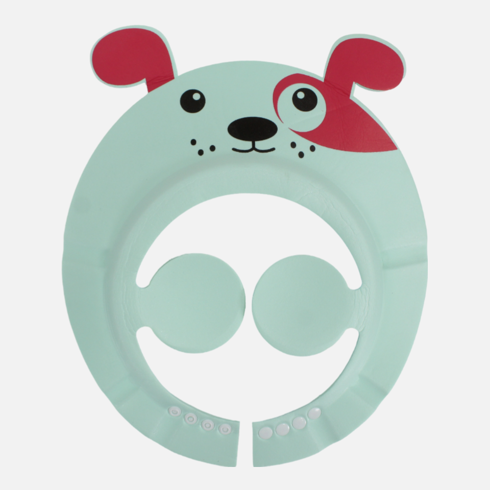 Mint Green Foam Shower Cap With Eye & Ear Protection - Dog