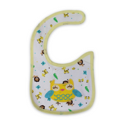 Cotton Baby Bib – White with Bow Embroidery