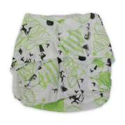 Cotton Baby Diaper – White with Tree Print