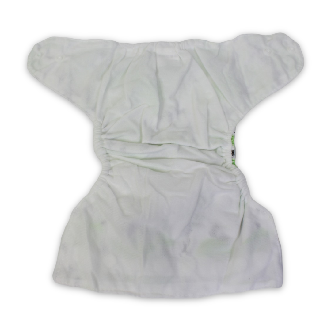 Cotton Baby Diaper – White with Tree Print