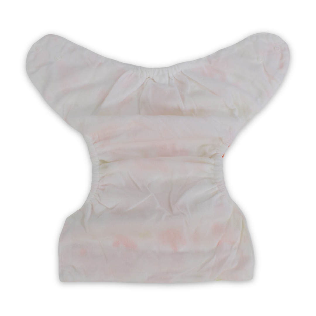 Unisex Baby Reusable Diaper – White with Cactus Design