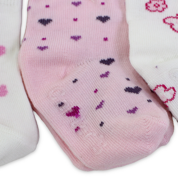 Baby Girls Cotton Socks – 3-12m (Pack Of 3)
