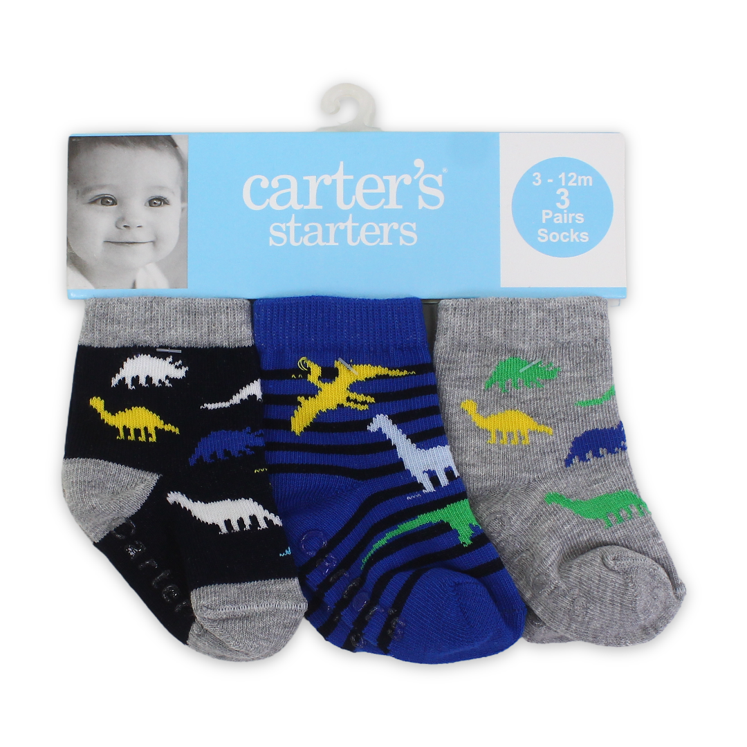 Baby Boys Cotton Socks – 3-12m (Pack Of 3) - Clothing - Carter's
