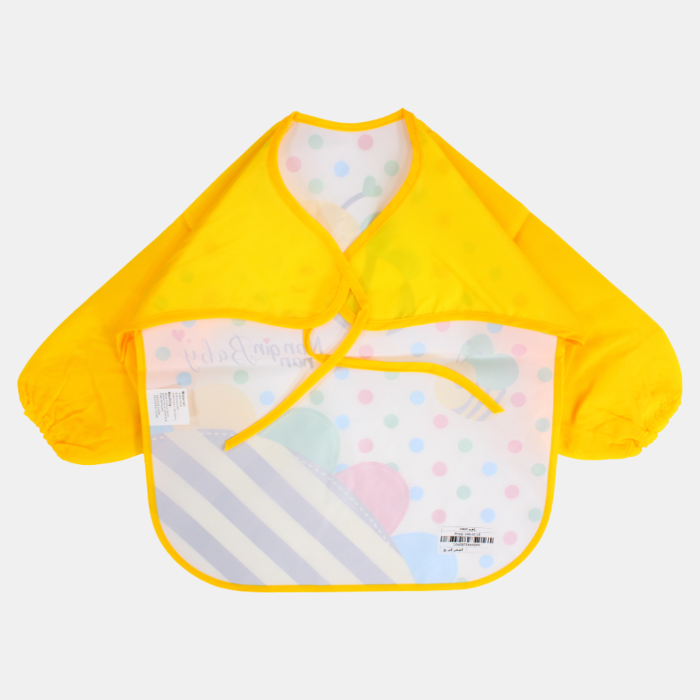 Baby Long-Sleeved Bib – Yellow Bee Design