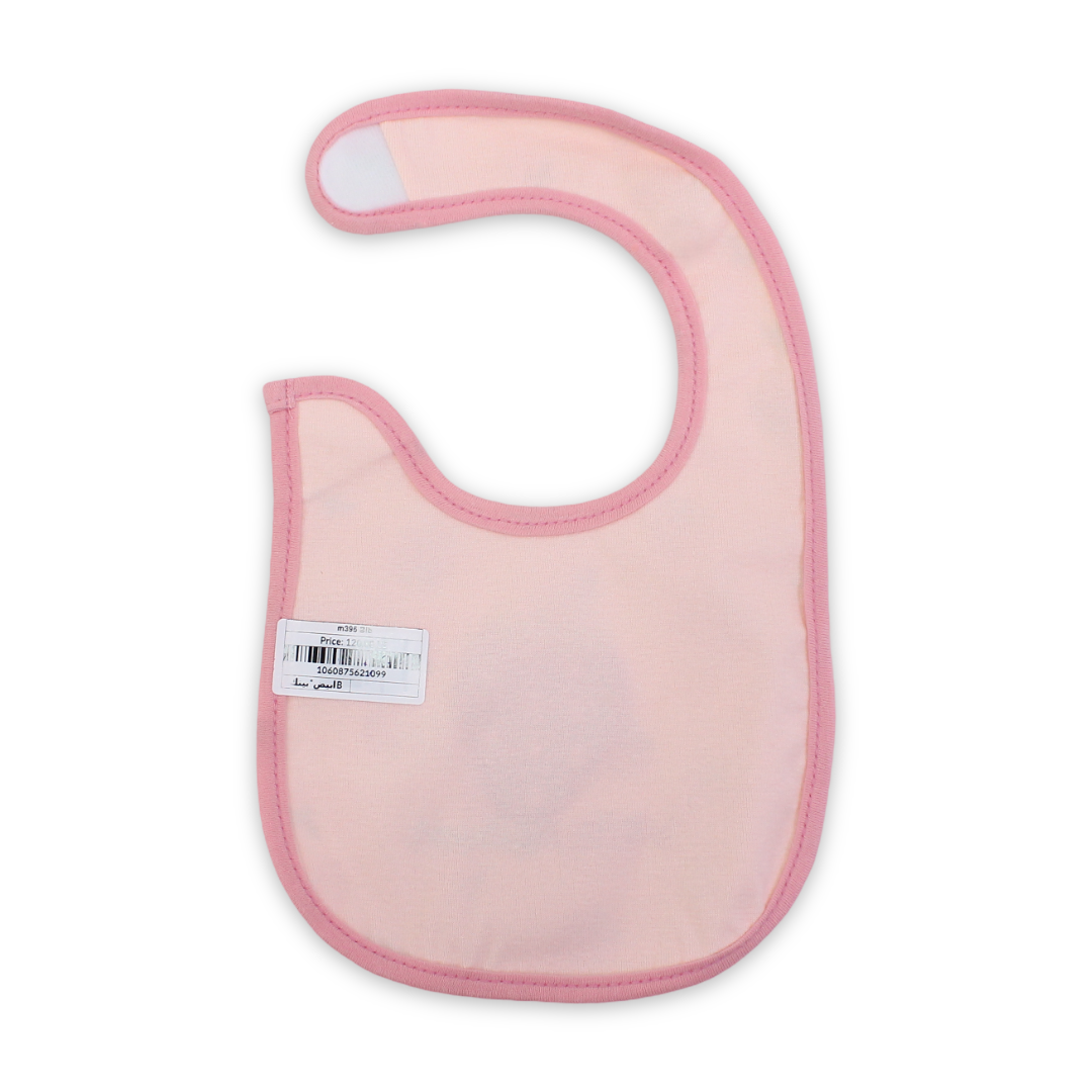 Cotton Baby Bib – White with Strawberry Embroidered