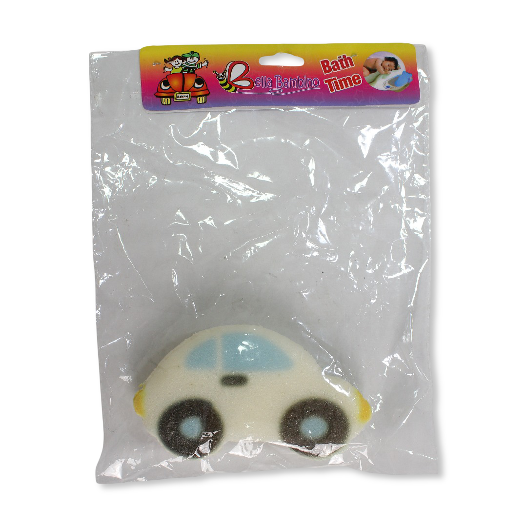 Baby Bath Sponge – White Car Design