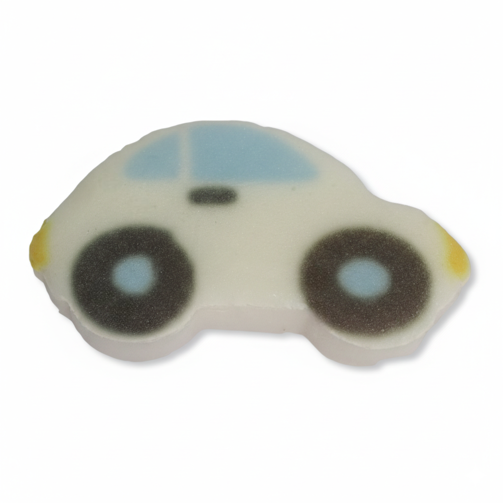 Baby Bath Sponge – White Car Design