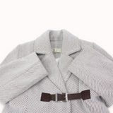 Long-Sleeved Wool Cropped Jacket