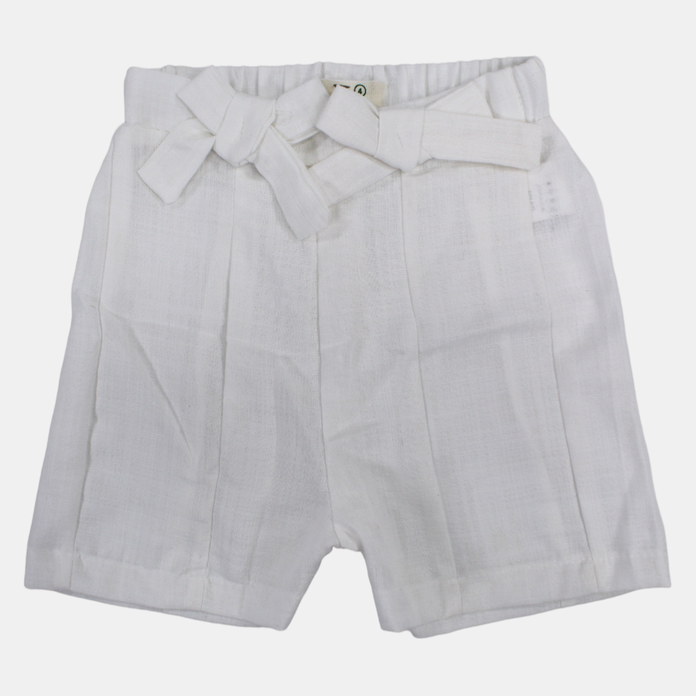 Girls Linen Shorts – Bow Details