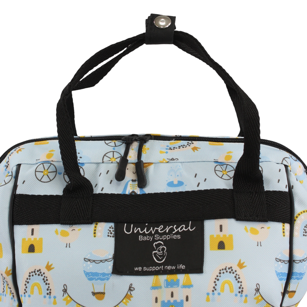 Uni Baby Back Bag – Baby Blue with Prince Print