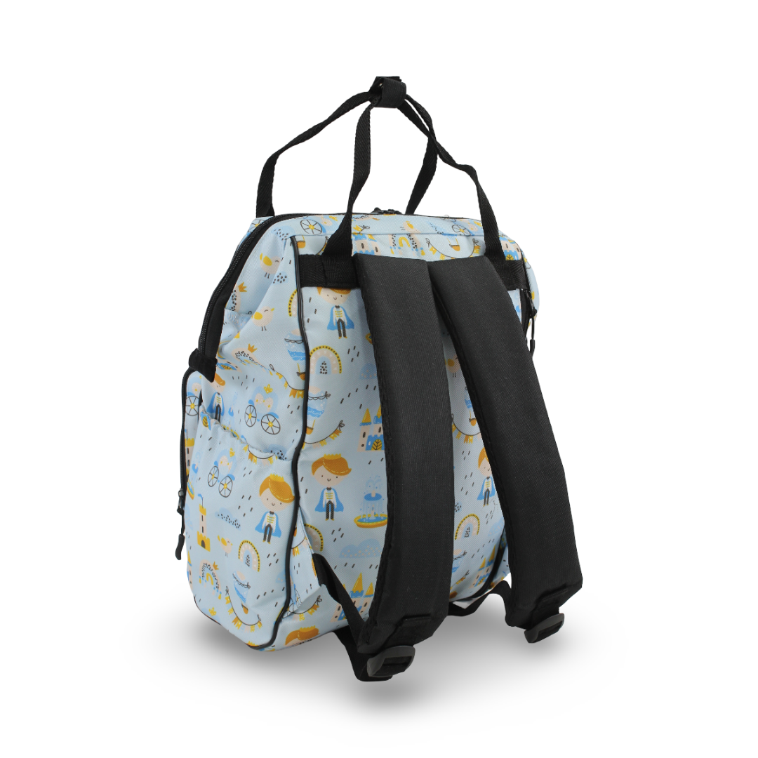 Uni Baby Back Bag – Baby Blue with Prince Print