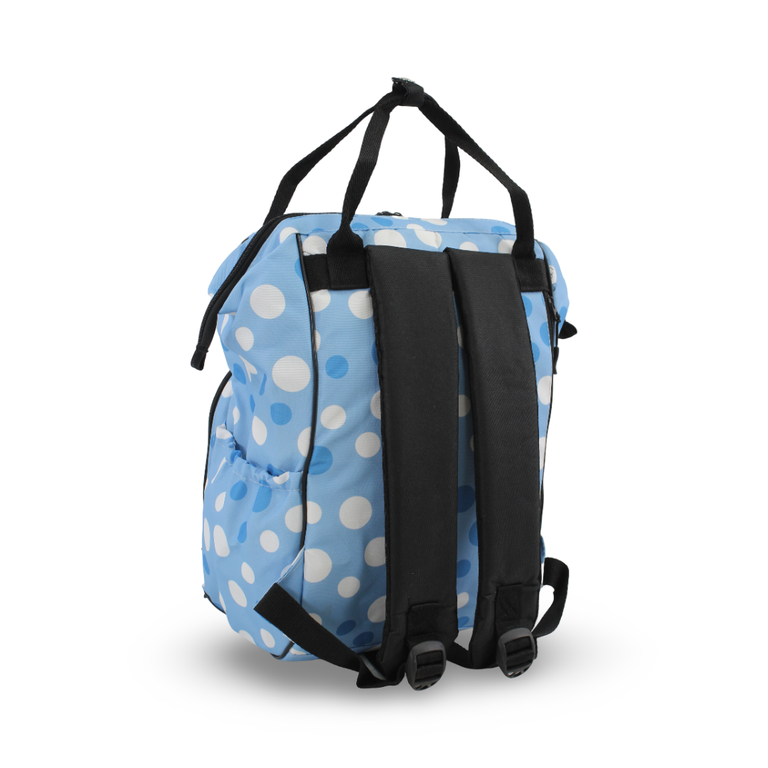 Uni Baby Back Bag – Baby Blue Polka Dot