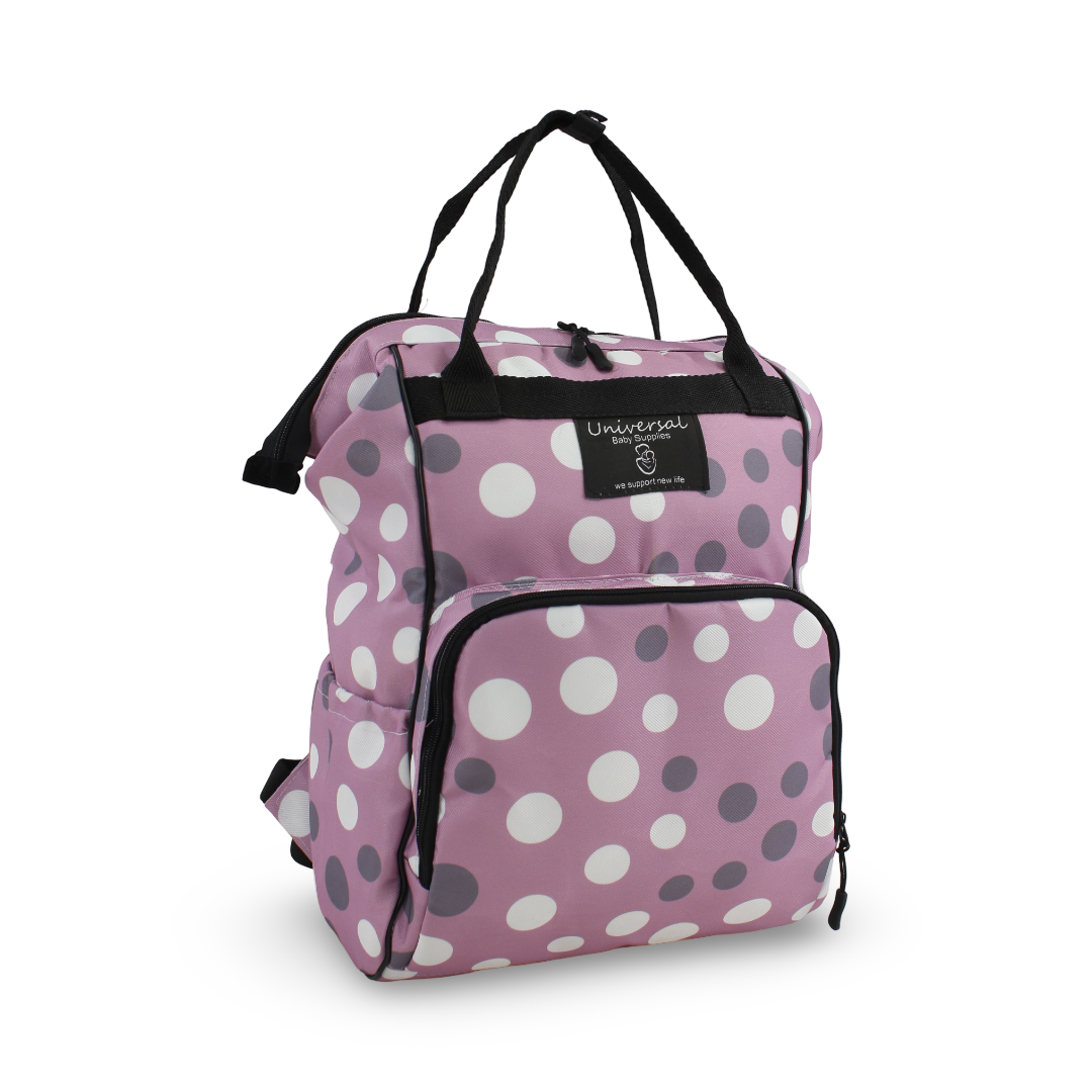Uni Baby Back Bag – Dusty Pink Polka Dot