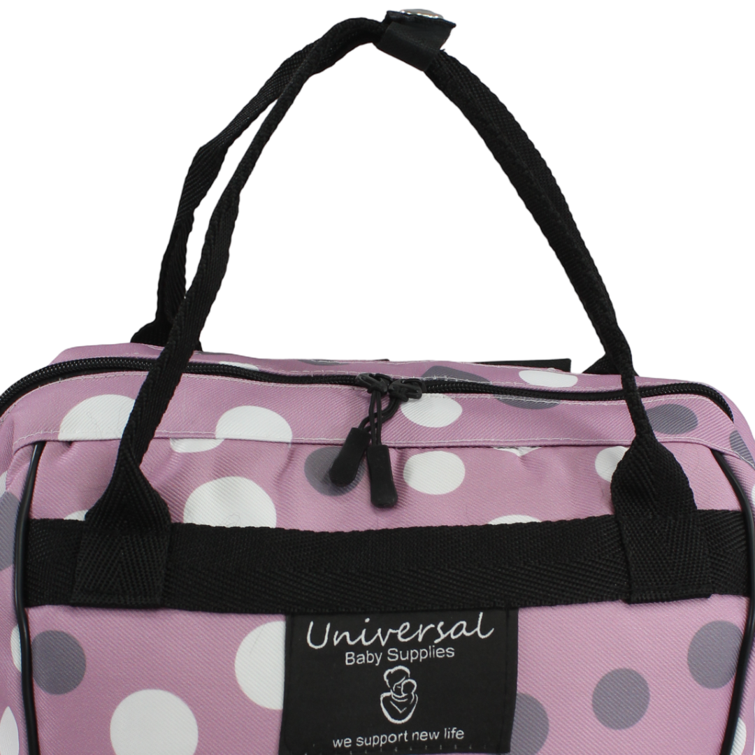 Uni Baby Back Bag – Dusty Pink Polka Dot