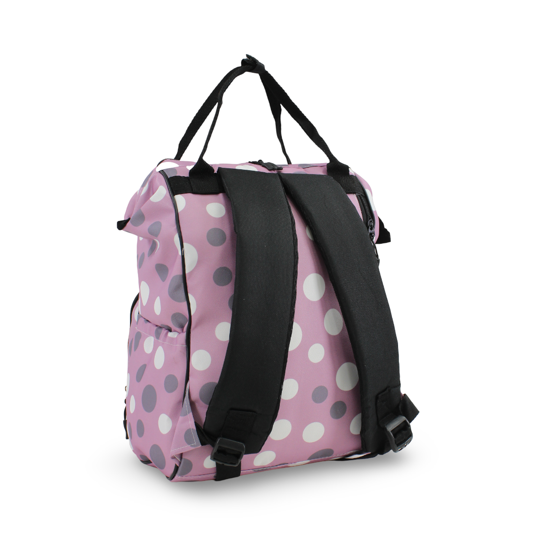 Uni Baby Back Bag – Dusty Pink Polka Dot