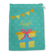 Drawstring Gift Bag "Eid Mubarak" - Turquoise