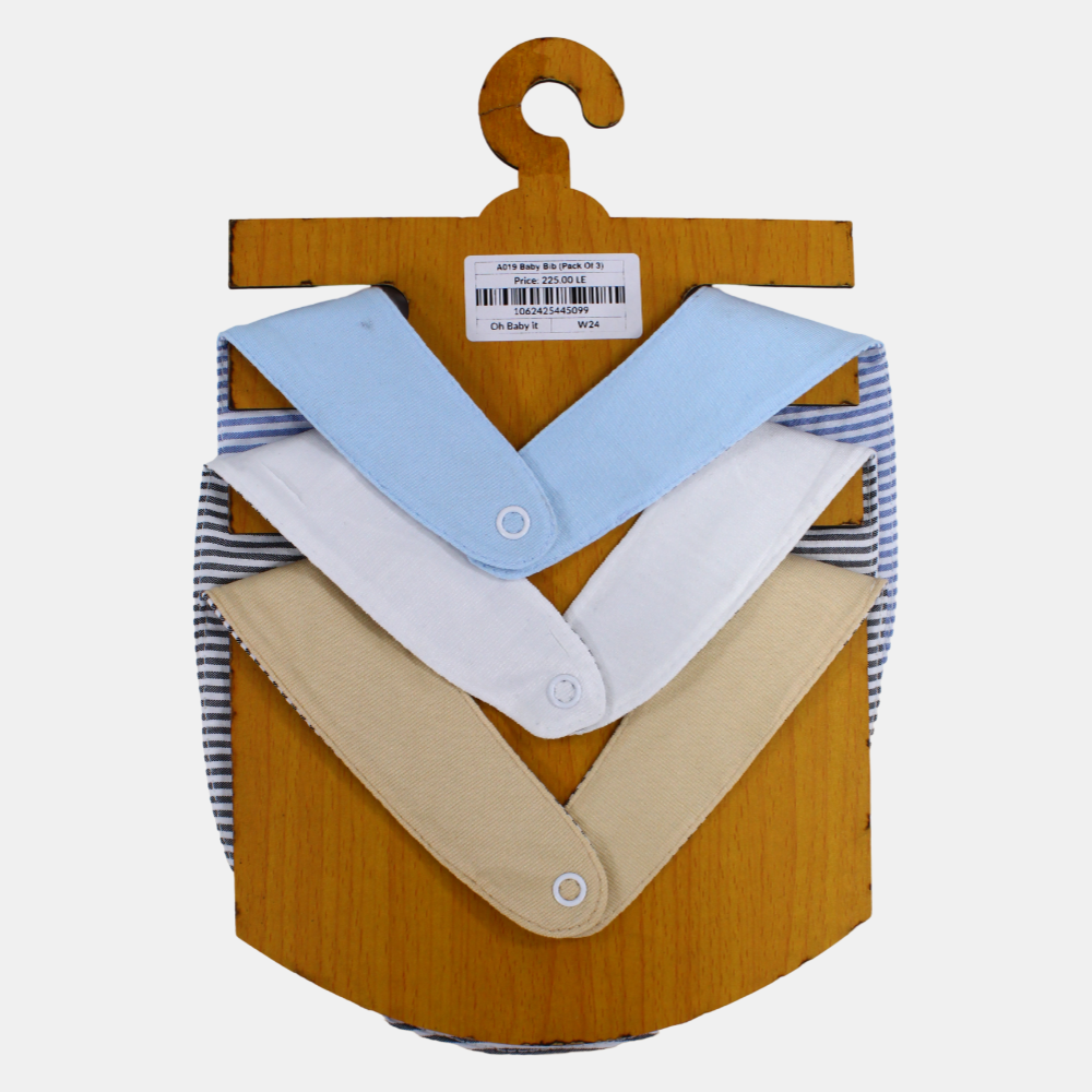 Baby Boys Cotton Bibs – Pack of 3 – "Oh Baby, It’s a Boy"
