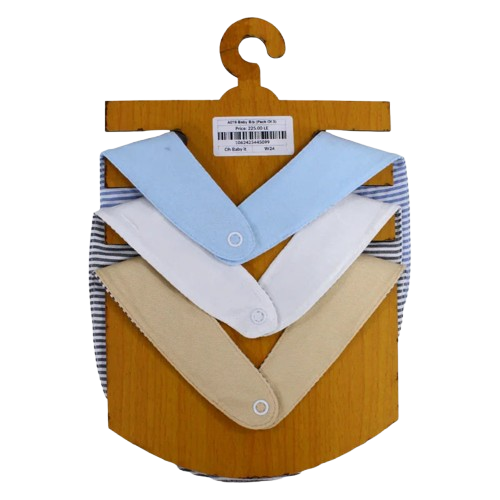 Pack of 3 – Baby Boys Cotton Bibs "Oh Baby, It’s a Boy"