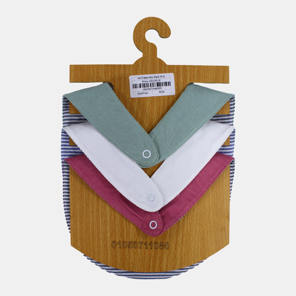 Baby Girls Cotton Bibs – Pack of 3