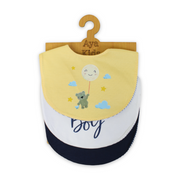 Cotton Baby Bib with "It's a Boy" Print – (Pack Of 3)