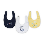 Cotton Baby Bib with "It's a Boy" Print – (Pack Of 3)