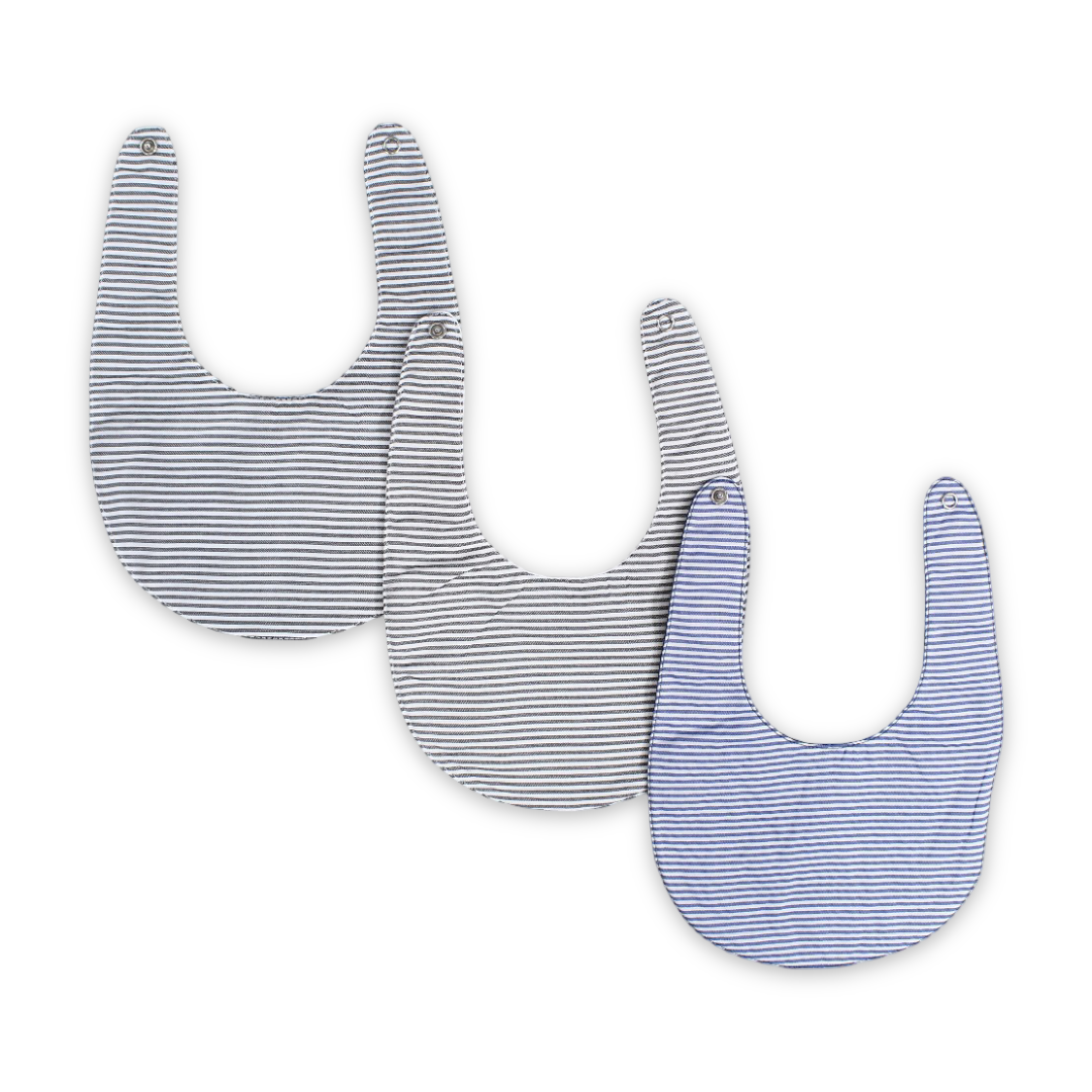 Cotton Baby Bib with "Mom+Dad=Me" Print – (Pack Of 3)
