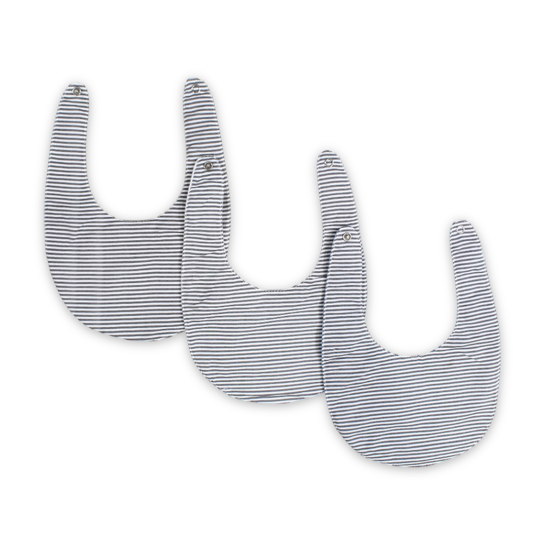 Cotton Baby Bib with "New Baby" Print – (Pack Of 3)
