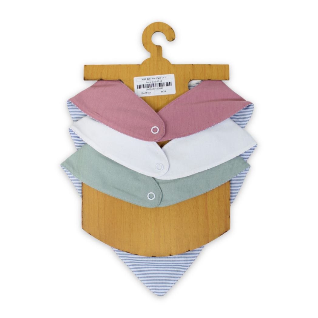 Cotton Baby Bib with "Best Friend" Print – (Pack Of 3)