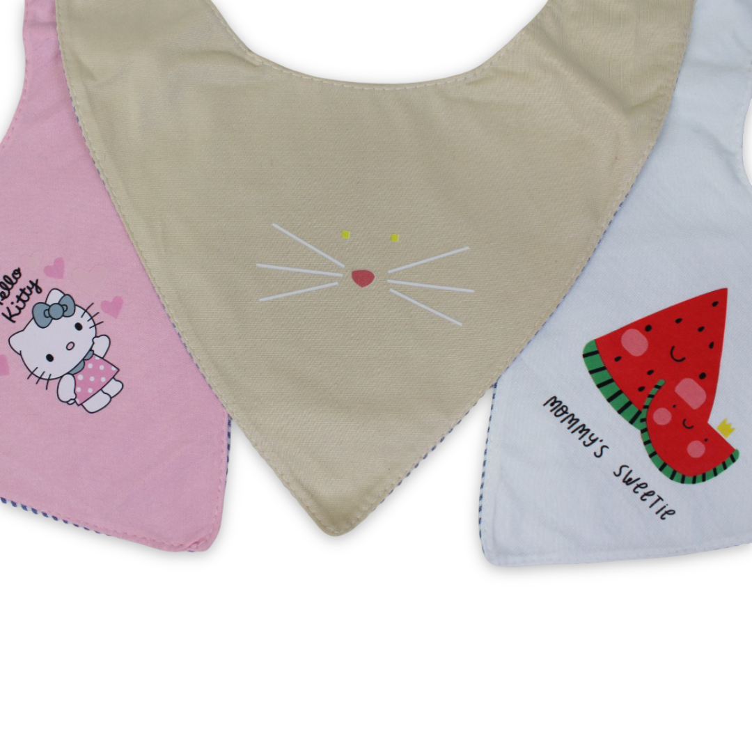 Cotton Baby Bib with "Mommy's Sweetie" Print – (Pack Of 3)