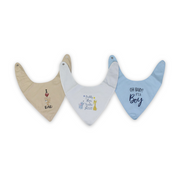 Cotton Baby Bib with "Oh Baby! It's A Boy" Print – (Pack Of 3)