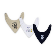 Cotton Baby Bib with "Mom+Dad=Me" Print – (Pack Of 3)