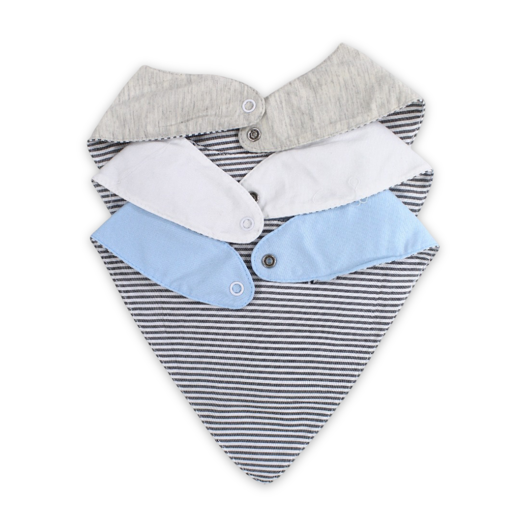 Cotton Baby Bib with Man's Face Print – (Pack Of 3)