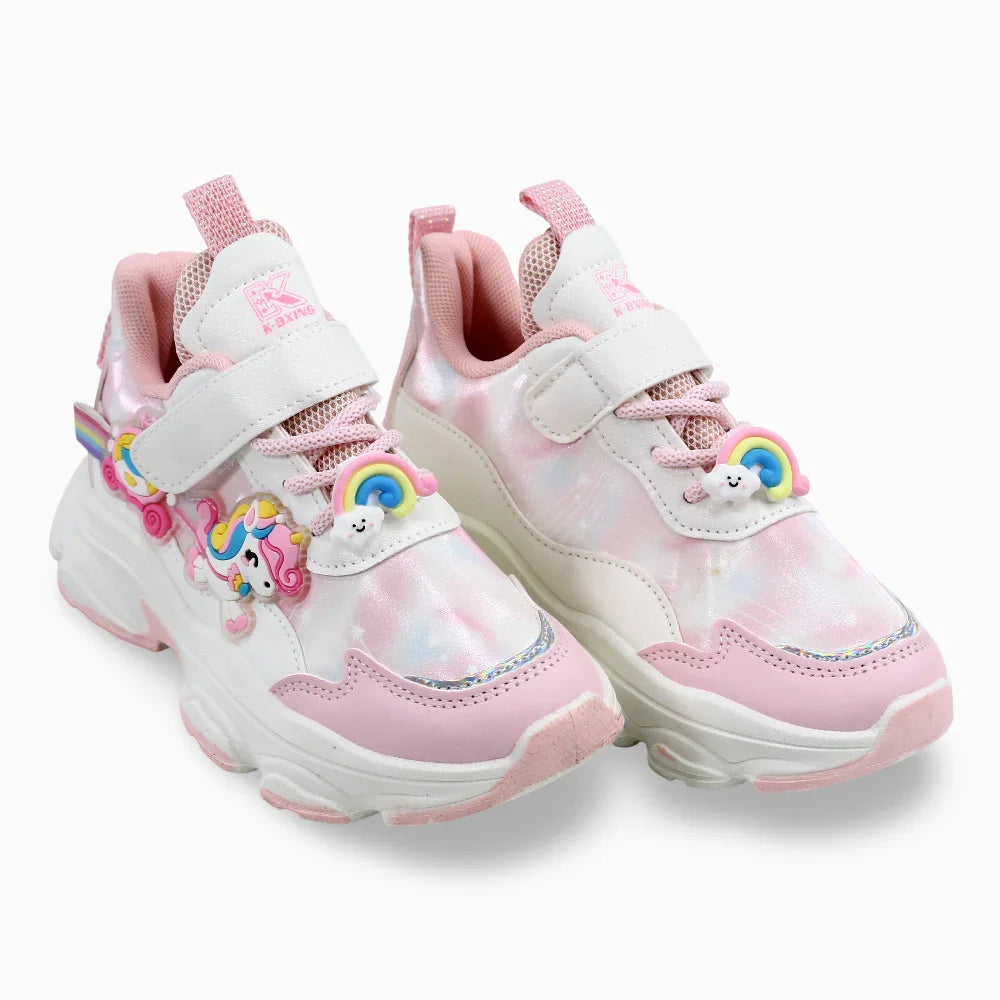Girls Leather Sneakers – Cute Unicorn Design (Size 32-37) - Clothing - Cherries