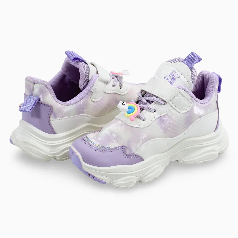 Girls Leather Sneakers – Cute Unicorn Design (Size 32-37)