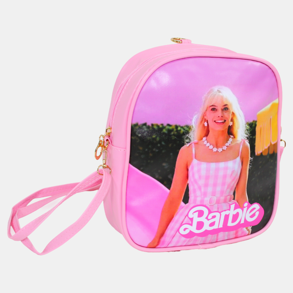 Barbie Shoulder Bag – Pink with Plaid Dress Design