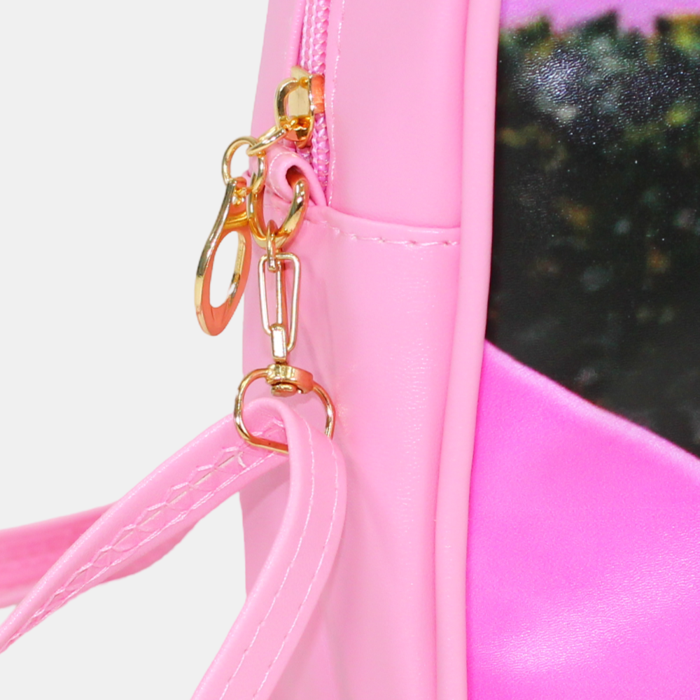 Barbie Shoulder Bag – Pink with Plaid Dress Design
