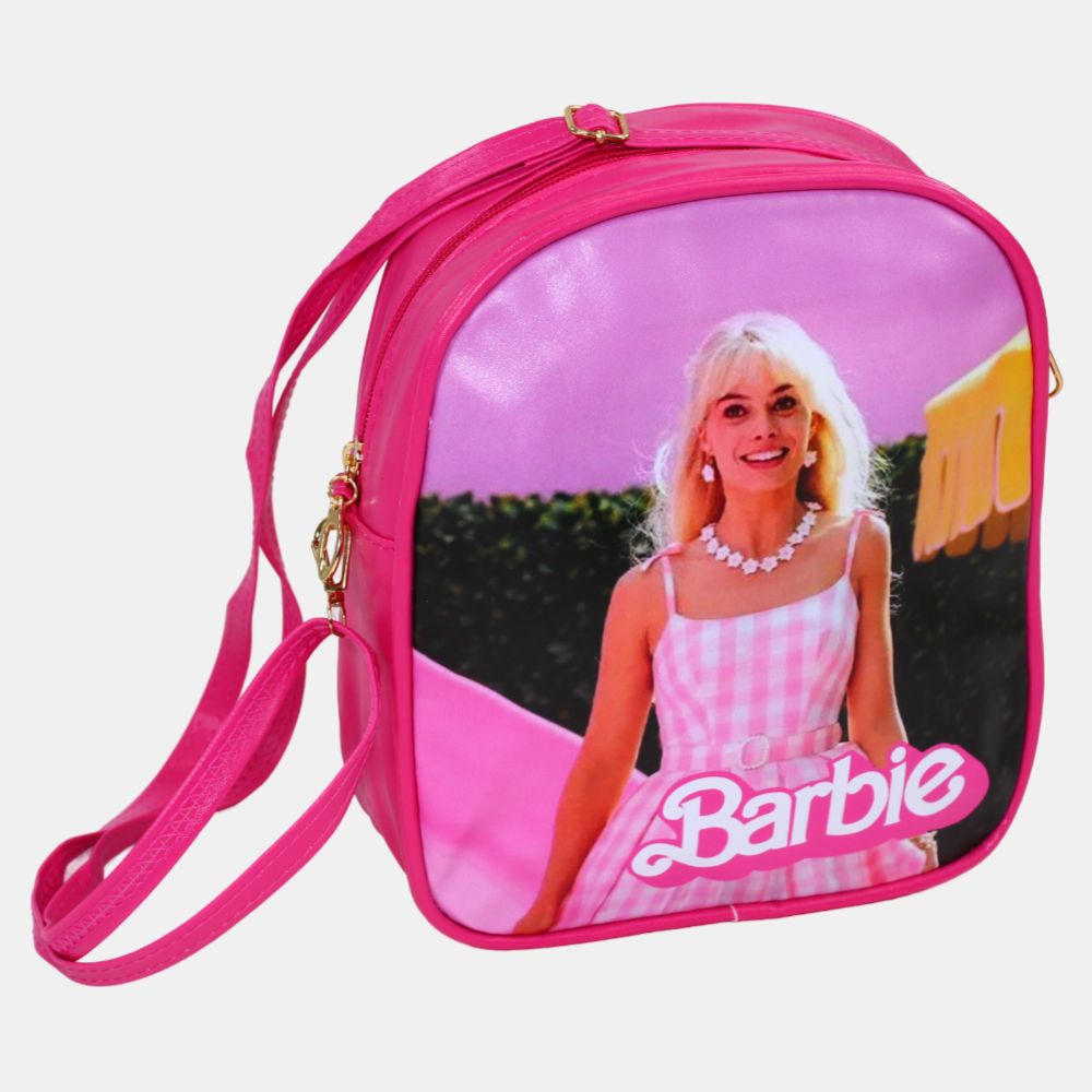 Barbie Shoulder Bag – Fuchsia with Plaid Dress Design