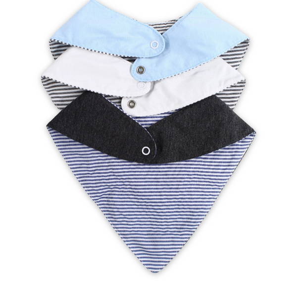 Cotton Baby Bib with "Mr. Rabbit Scarf Style" Print – (Pack Of 3)