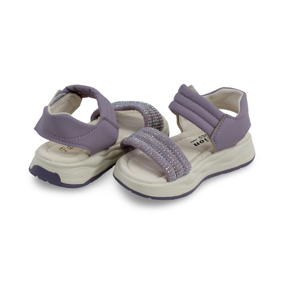 Girls Leather Sandal – Purple
