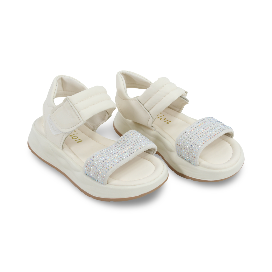 Girls Leather Sandal – Off-White - Clothing - Cherries
