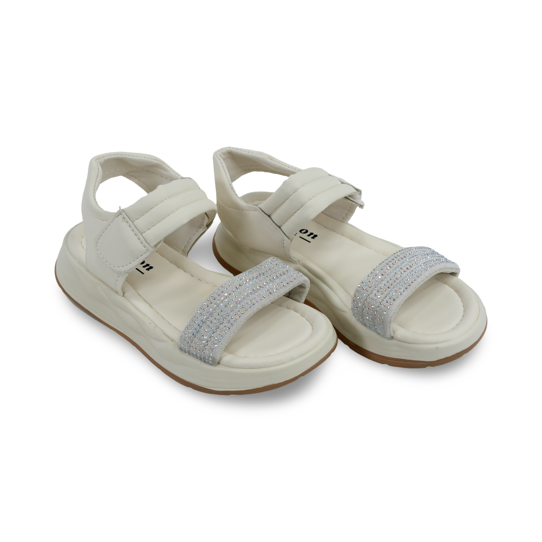Girls Leather Sandal – Off-White - Clothing - Cherries