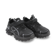 Unisex Kids Leather Sneakers – Black Wason