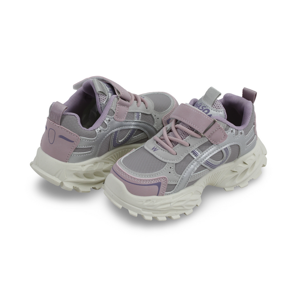 Unisex Kids Leather Sneakers – Purple Wason