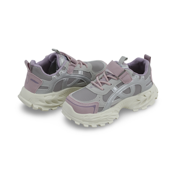 Girls Leather Sneakers – Purple Wason