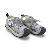 Unisex Kids Leather Sandal – Blue & Off-White
