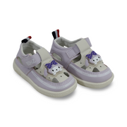 Baby Girls Leather Sandal – Purple with Kuromi Design