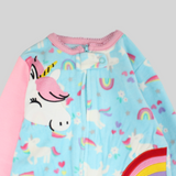 Rainbows & Unicorns Long-Sleeved Baby Footie